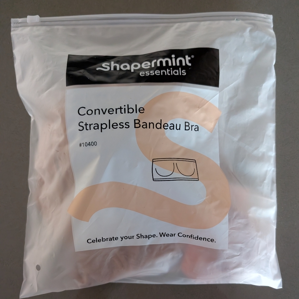 Shapermint Essentials Strapless Bandeau Bra in Latte Sz XL